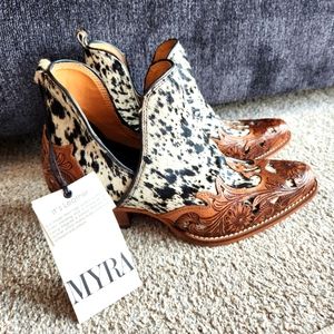 Myra cowhide booties fit like an 8.5